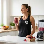 drinking berry juice